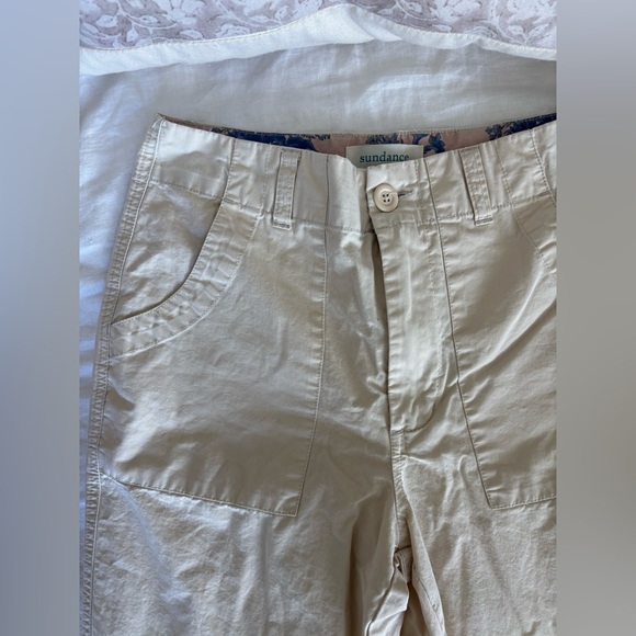 Sundance Cream Casual High Waisted Fall Staple Ankle Pants - Picture 6 of 8